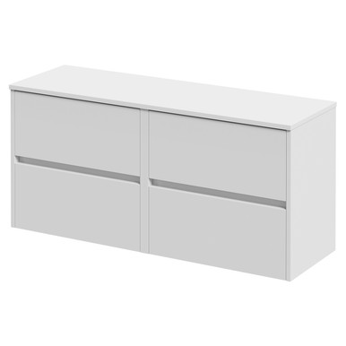 Wholesale Domestic Satin White Montego Wall Mounted 4 Drawer Vanity Unit For Countertop Basins | | Mdf | 1200Mm