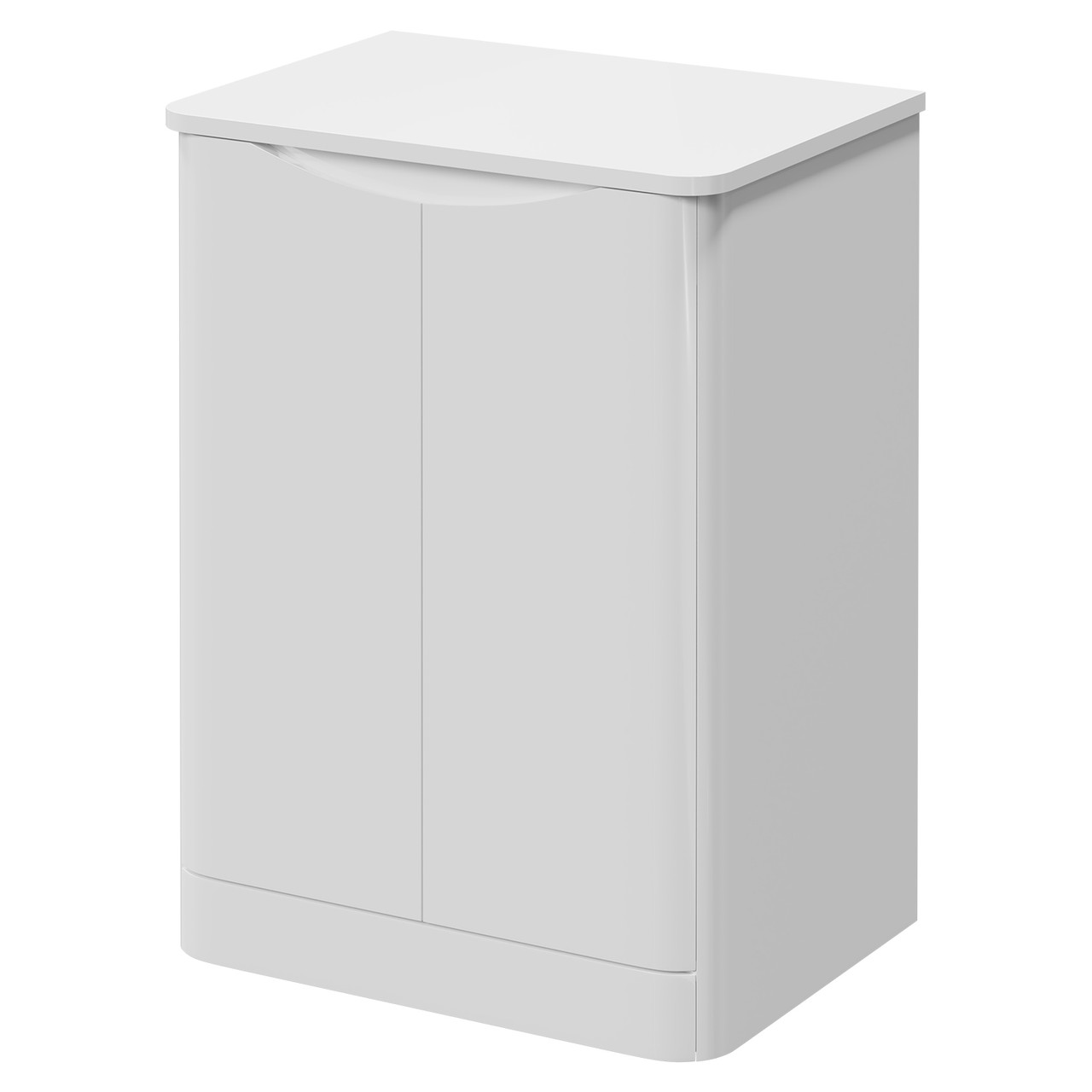 Wholesale Domestic Gloss White Vela Floor Standing 2 Door Vanity Unit For Countertop Basins | | Mfc | 600Mm