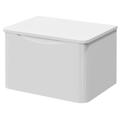 Wholesale Domestic Gloss White Vela Wall Mounted Single Drawer Vanity Unit For Countertop Basins | | Mfc | 600Mm