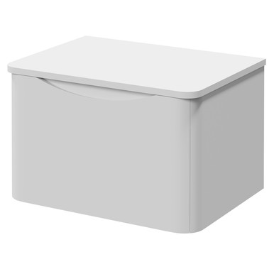 Wholesale Domestic Satin White Vela Wall Mounted Single Drawer Vanity Unit For Countertop Basins | | Mfc | 600Mm