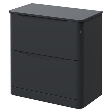 Wholesale Domestic Satin Anthracite Vela Floor Standing 2 Drawer Vanity Unit For Countertop Basins | | Mfc | 800Mm
