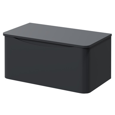 Wholesale Domestic Satin Anthracite Vela Wall Mounted Single Drawer Vanity Unit For Countertop Basins | | Mfc | 800Mm