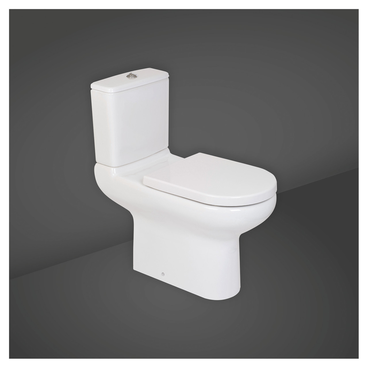 RAK Ceramics Compact DOC M Rimless Open Back Close Coupled Toilet Pan