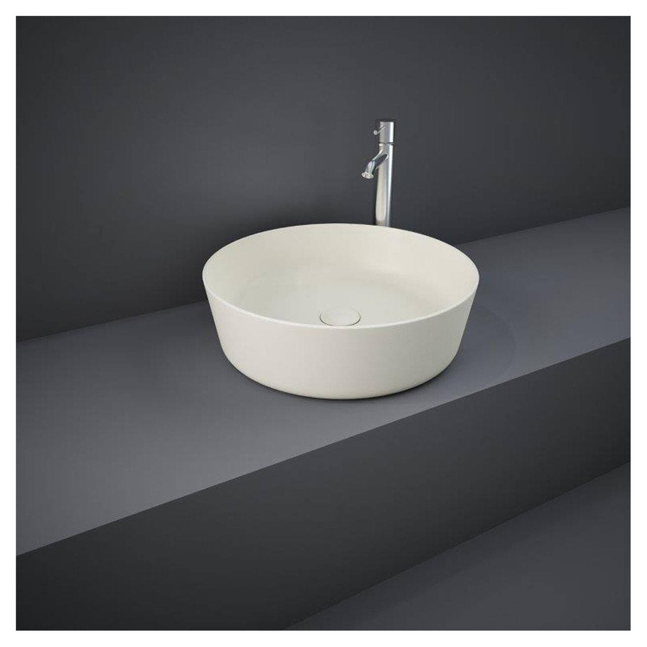 RAK Ceramics Feeling Round Matt Greige Counter Top Basin