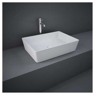 Rak Ceramics White Feeling Rectangular Matt Counter Top Basin | | Vitreous China | 500Mm