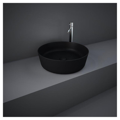 Rak Ceramics Black Feeling Round Matt Counter Top Basin | | Vitreous China | 420Mm