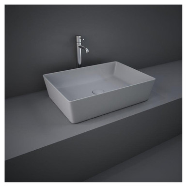 Rak Ceramics Matt Grey Feeling Rectangular Counter Top Basin | | Vitreous China | 500Mm