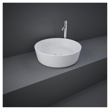 Rak Ceramics White Feeling Round Matt Counter Top Basin | | Vitreous China | 420Mm