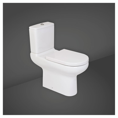 Rak Ceramics White Compact Side Lever Cistern For Doc M Close Coupled Toilet Pan | | Vitreous China | 195Mm X 500Mm X 395Mm