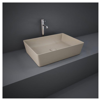 Rak Ceramics Cappuccino Feeling Rectangular Matt Counter Top Basin | | Vitreous China | 500Mm