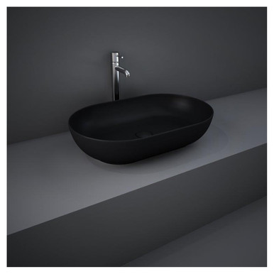 Rak Ceramics Black Feeling Oval Matt Counter Top Basin | | Vitreous China | 550Mm