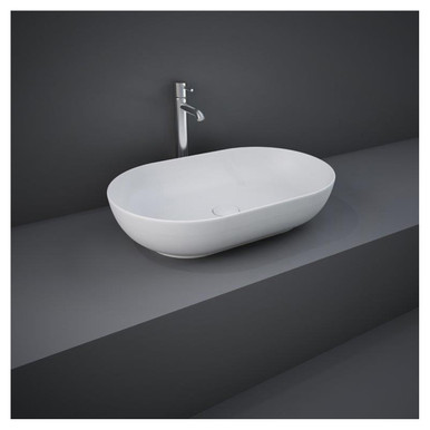 Rak Ceramics White Feeling Oval Matt Counter Top Basin | | Vitreous China | 550Mm