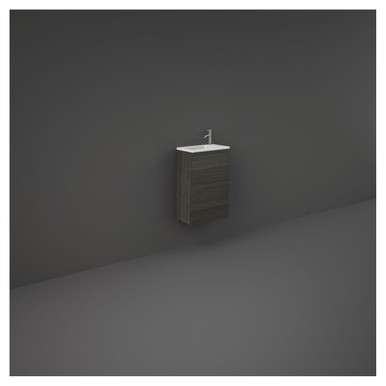 Rak Ceramics Brown Joy Moka Walnut Wall Hung Vanity Unit | | Foil Wrapped Mdf | 400Mm