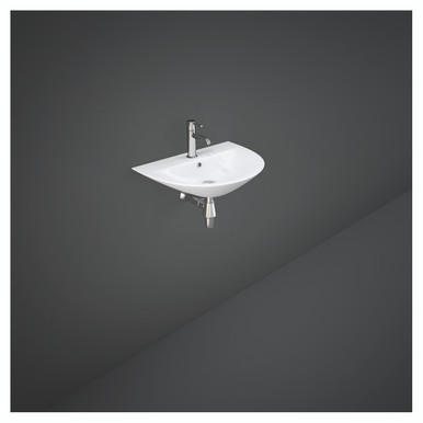 Rak Ceramics White Morning Basin With 1 Tap Hole | | Vitreous China | 500Mm