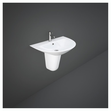 Rak Ceramics White Morning Basin With 1 Tap Hole | | Vitreous China | 600Mm