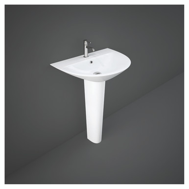 Rak Ceramics White Morning Basin With 1 Tap Hole | | Vitreous China | 650Mm