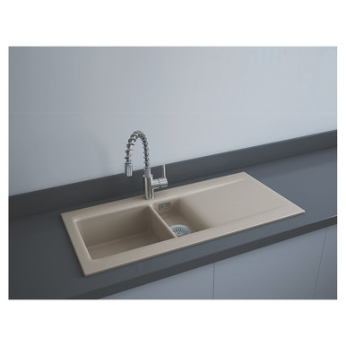 RAK Ceramics Dream Matt 1.5 Bowl Slim Kitchen Sink, alternate view 3