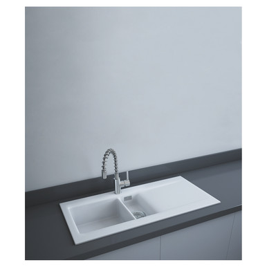 RAK Ceramics Dream Matt 1.5 Bowl Slim Kitchen Sink, alternate view 3