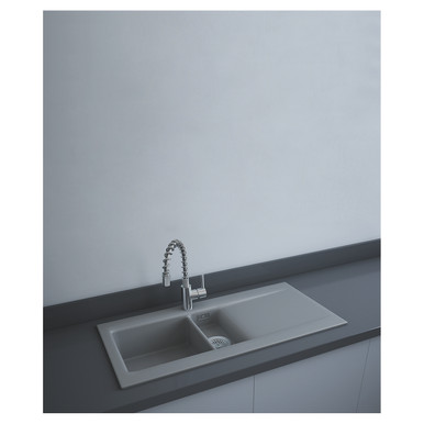 RAK Ceramics Dream 1.5 Bowl Slim Kitchen Sink, alternate view 3