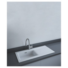 RAK Ceramics Dream Matt 1.0 Bowl Slim Kitchen Sink, alternate view 2