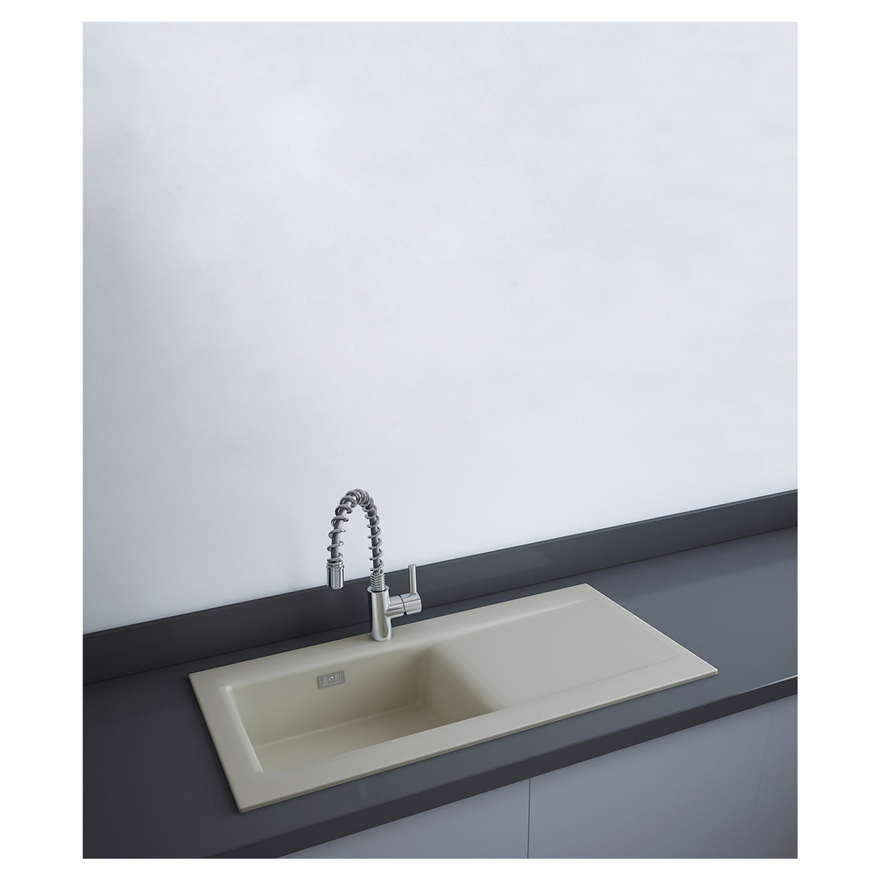 RAK Ceramics Dream Matt Greige 1.0 Bowl Slim Kitchen Sink