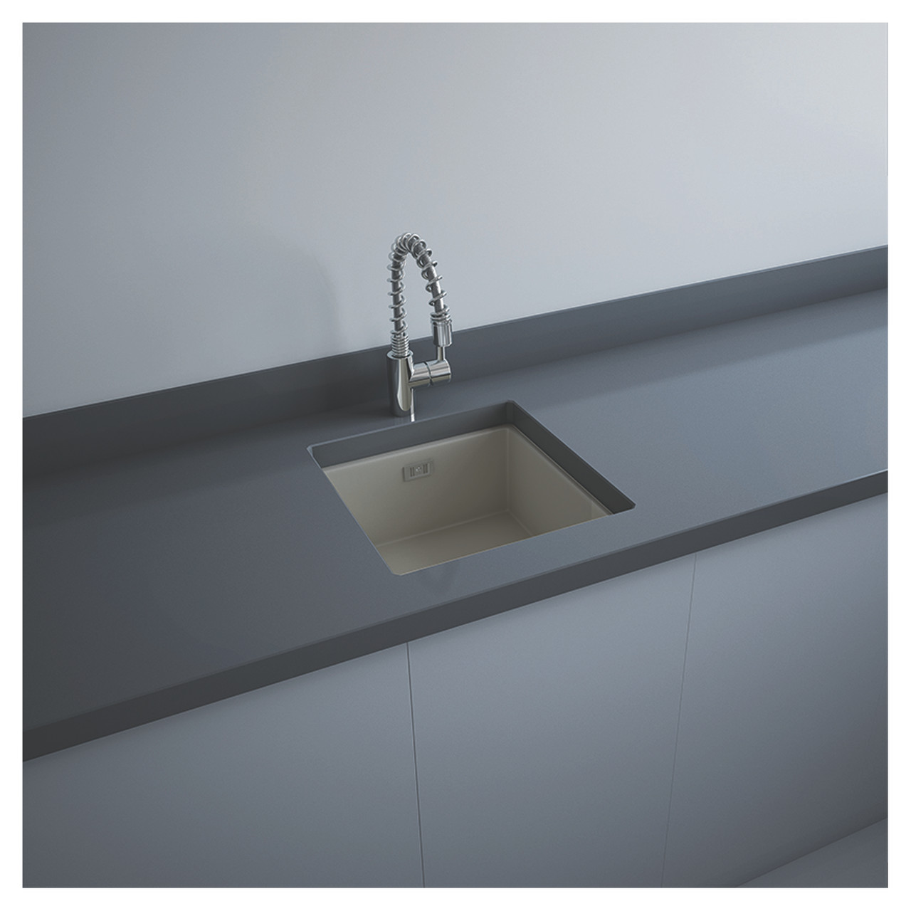 RAK Ceramics Silvia Matt Greige Drop In Kitchen Sink