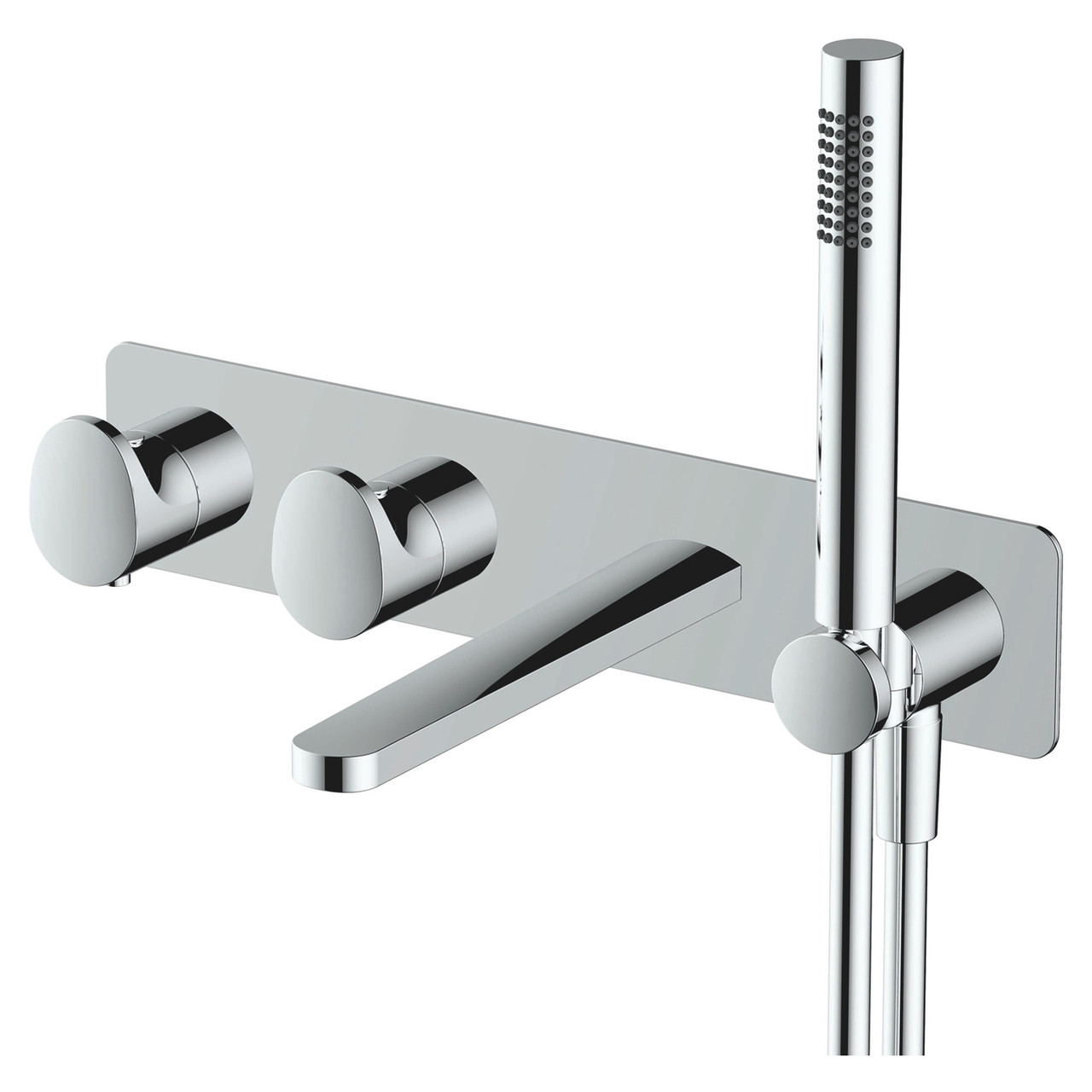 RAK Ceramics Horizontal Concealed Thermostatic Dual Control Shower Valve with Handset and Bath Spout