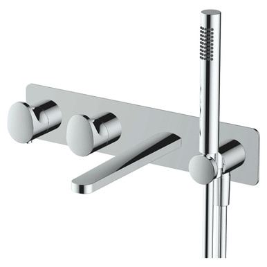 RAK Ceramics Horizontal Concealed Thermostatic Dual Control Shower Valve with Handset and Bath Spout, alternate view 3