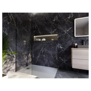 Rak Ceramics Brushed Nickel Ingot Recessed Niche With Led | | 304 Stainless Steel | 300Mm X 1200Mm