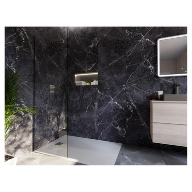 Rak Ceramics Brushed Nickel Ingot Recessed Niche With Led | | 304 Stainless Steel | 300Mm X 600Mm