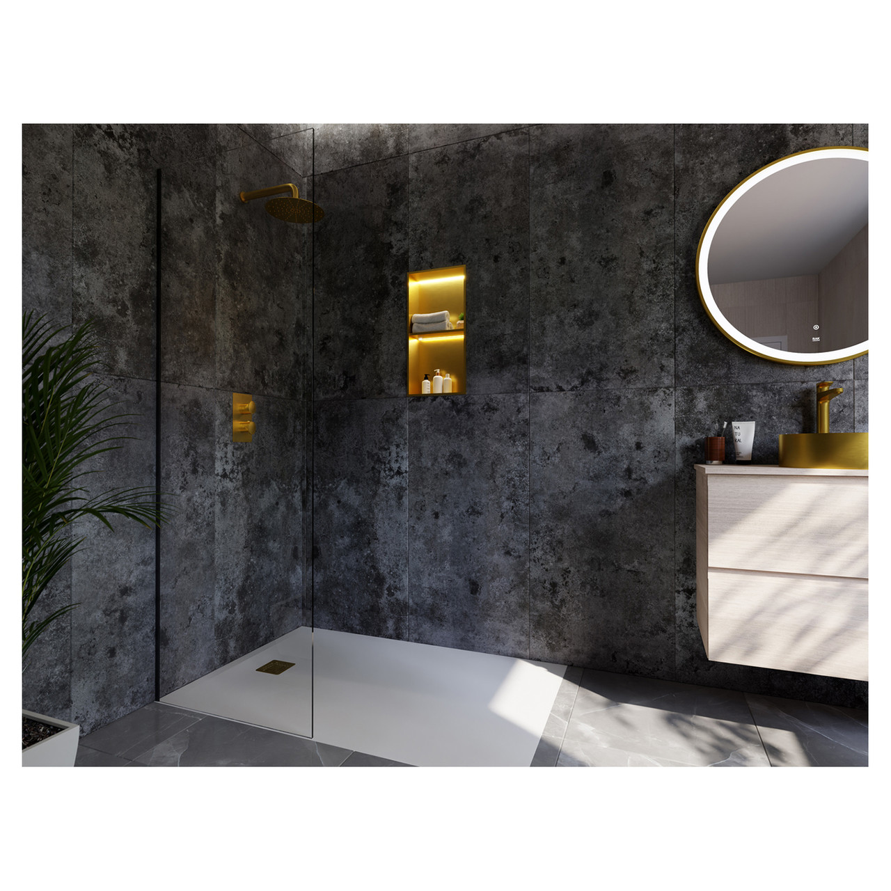 RAK Ceramics Ingot Recessed Niche with Shelf & LED