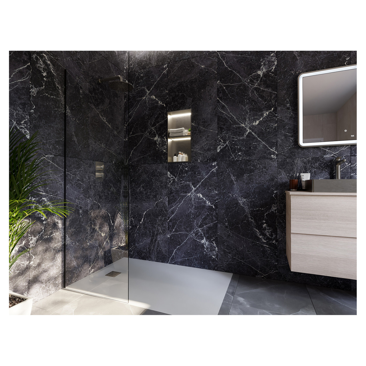 RAK Ceramics Ingot Recessed Niche with Shelf & LED