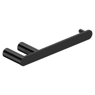 Rak Ceramics Black Petit Round Matt Toilet Roll Holder | | Stainless Steel + Zinc Alloy | 59Mm X 20Mm X 195Mm