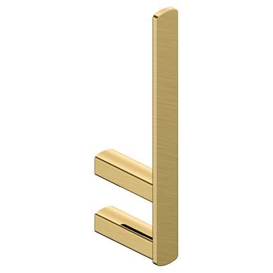 Rak Ceramics Gold Petit Square Brushed Spare Toilet Roll Holder | | Stainless Steel + Zinc Alloy | 59Mm X 20Mm X 178Mm