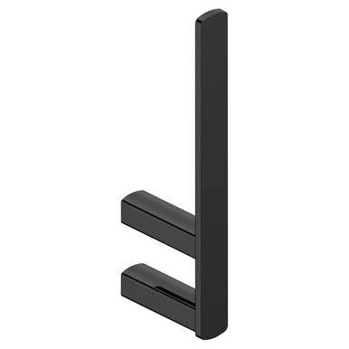 Rak Ceramics Black Petit Square Matt Spare Toilet Roll Holder | | Stainless Steel + Zinc Alloy | 59Mm X 20Mm X 178Mm