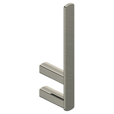 Rak Ceramics Nickel Petit Square Brushed Spare Toilet Roll Holder | | Stainless Steel + Zinc Alloy | 59Mm X 20Mm X 178Mm