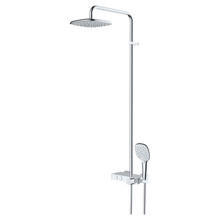 RAK Ceramics Petit Square Thermostatic Rigid Riser and Handset Shower System, alternate view 2