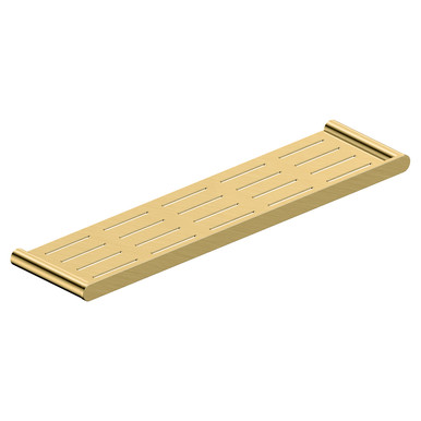 Rak Ceramics Gold Petit Round Brushed Bathroom Shelf | | Stainless Steel + Zinc Alloy | 104Mm X 21Mm X 389Mm