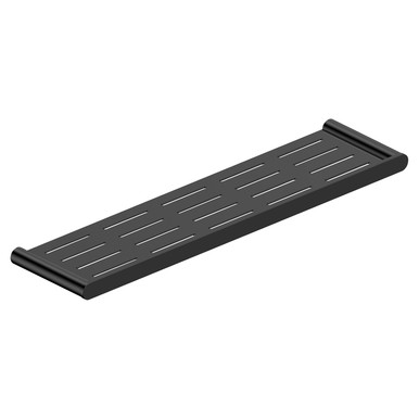 Rak Ceramics Black Petit Round Matt Bathroom Shelf | | Stainless Steel + Zinc Alloy | 104Mm X 21Mm X 389Mm