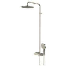 RAK Ceramics Petit Brushed Square Thermostatic Rigid Riser and Handset Shower System, alternate view 2