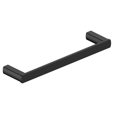 Rak Ceramics Black Petit Square Matt Towel Ring | | Stainless Steel + Zinc Alloy | 59Mm X 20Mm X 240Mm