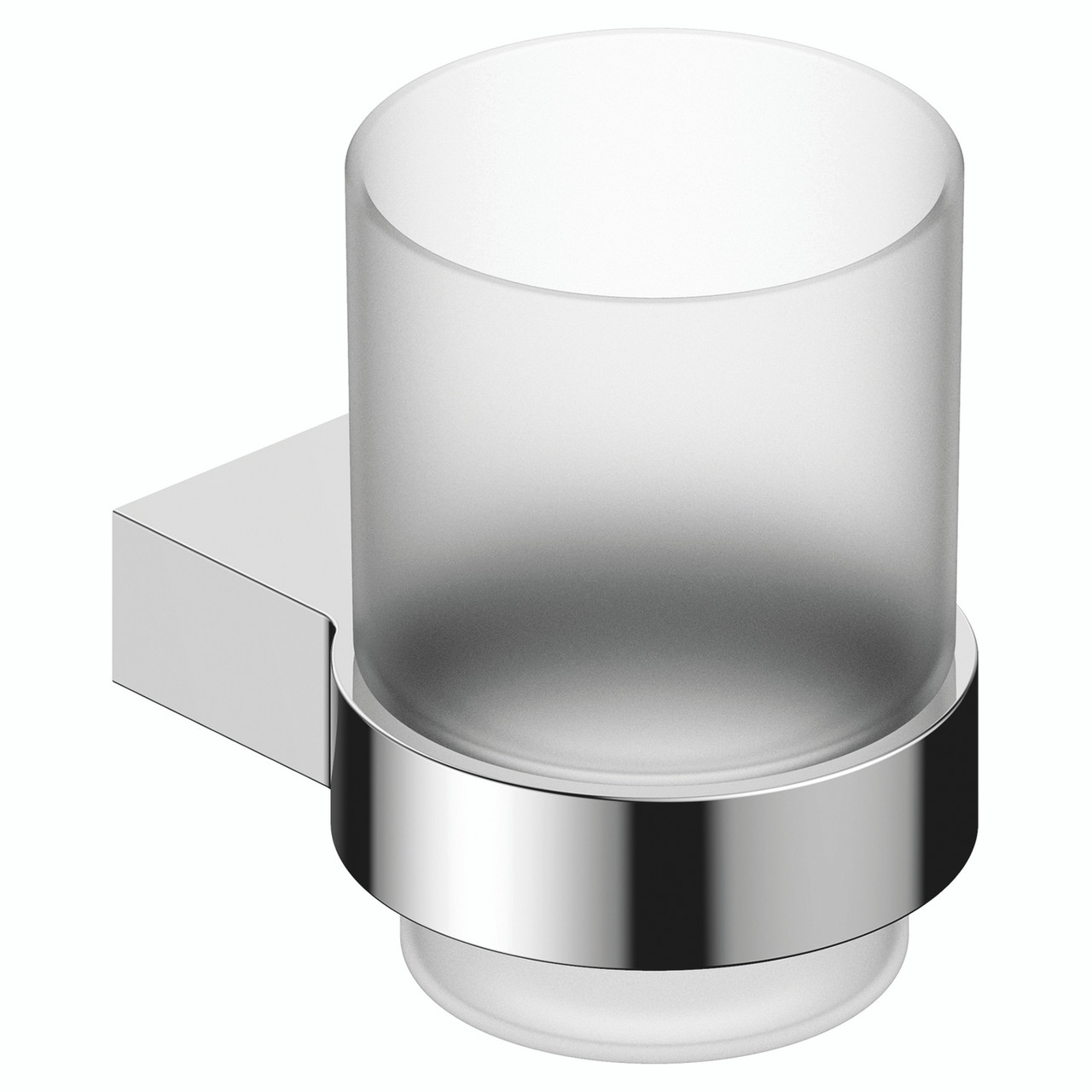 Rak Ceramics Chrome Petit Round Tumbler Holder | | Stainless Steel + Zinc Alloy | 96Mm X 100Mm X 70Mm