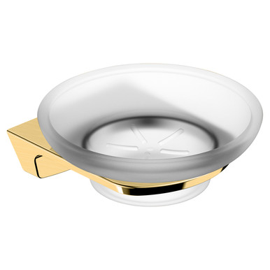 Rak Ceramics Gold Petit Square Brushed Soap Dish | | Stainless Steel + Zinc Alloy | 120Mm X 49Mm X 112Mm