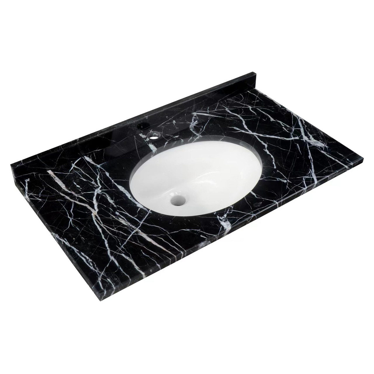 RAK Ceramics Washington Marble Counter Top with Drop In Basin and 1 Tap Hole