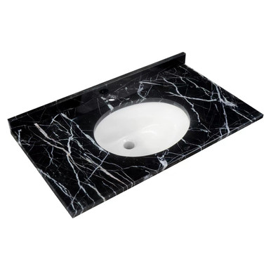 RAK Ceramics Washington Marble Counter Top with Drop In Basin and 1 Tap Hole, alternate view 3