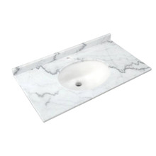 RAK Ceramics Washington Marble Counter Top with Drop In Basin and 1 Tap Hole, alternate view 2
