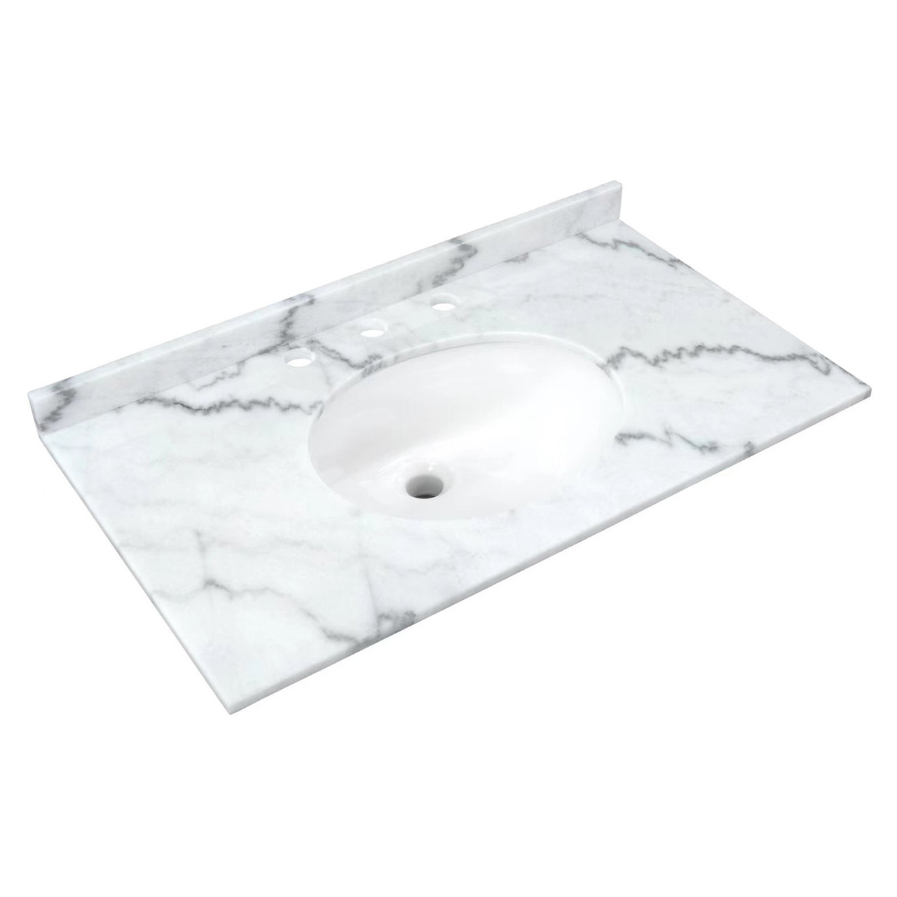 RAK Ceramics Washington Marble Counter Top with Drop In Basin and 3 Tap Holes