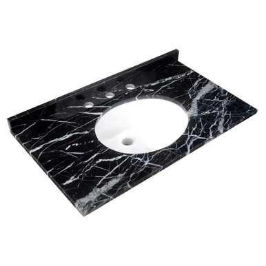 RAK Ceramics Washington Marble Counter Top with Drop In Basin and 3 Tap Holes, alternate view 3