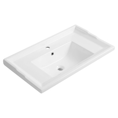 Rak Ceramics White Washington Drop In Basin With 1 Tap Hole | | Vitreous China | 800Mm