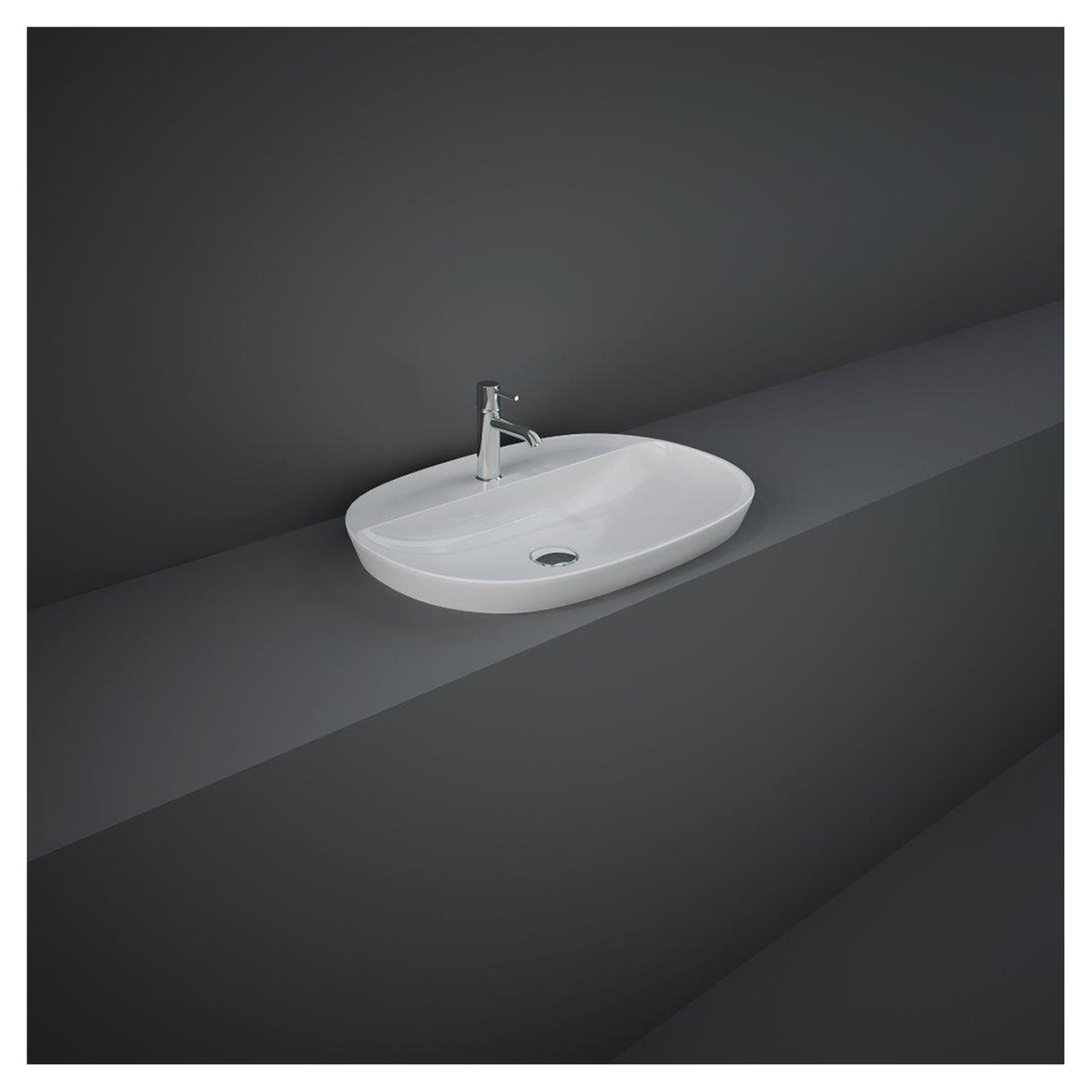 RAK Ceramics Variant Oval Drop In Basin with 1 Tap Hole